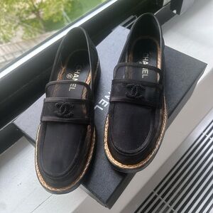 Chanel mesh loafers